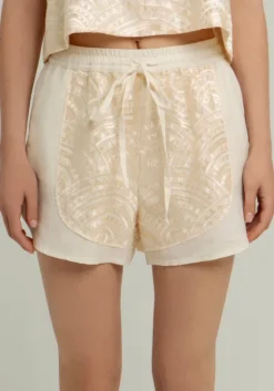 Hot Greek Archaic Kori Triangle Panel Shorts Natural