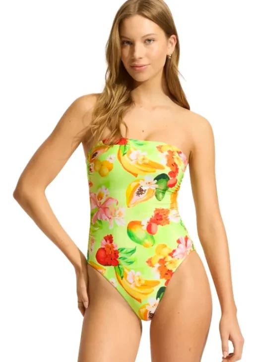 New Seafolly Tropique DD Bandeau Swimsuit