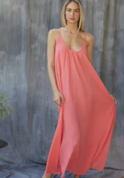 Clearance 9Seed Tulum Beach Dress Strawberry