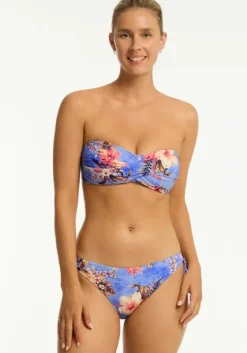 Discount Sea Level Twist Bandeau Bikini Blue Hawaii