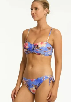 Discount Sea Level Twist Bandeau Bikini Blue Hawaii
