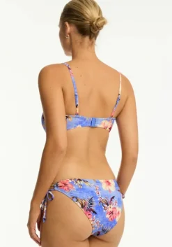 Discount Sea Level Twist Bandeau Bikini Blue Hawaii