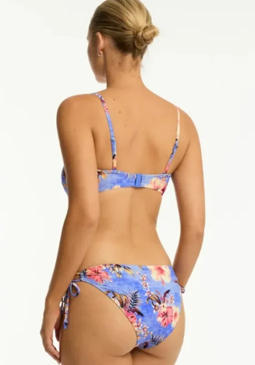 Discount Sea Level Twist Bandeau Bikini Blue Hawaii
