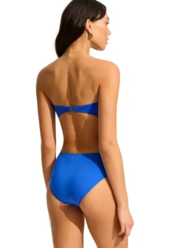 Online Seafolly Twist Front Bandeau Bikini Azure