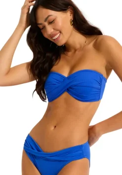 Online Seafolly Twist Front Bandeau Bikini Azure