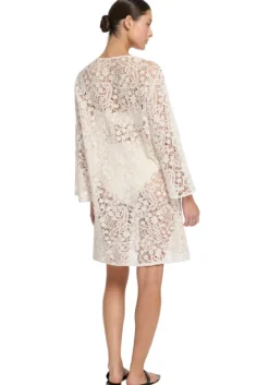 Online JETS Swimwear Velana Lace Kaftan Off White