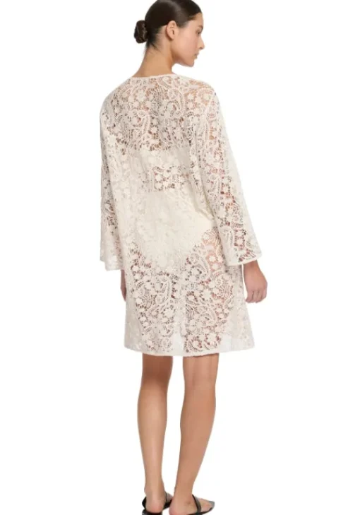 Online JETS Swimwear Velana Lace Kaftan Off White