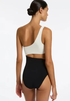 Discount JETS Swimwear Versa Swimsuit White/Black