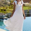 Fashion PQ Swim Victoria Dress White Waterlily