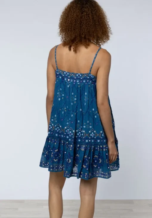 Clearance Juliet Dunn Wave Dress Mosaic Peacock