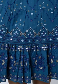 Clearance Juliet Dunn Wave Dress Mosaic Peacock