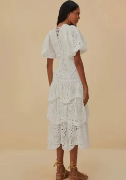 New Farm Rio Eyelet Midi Dress White