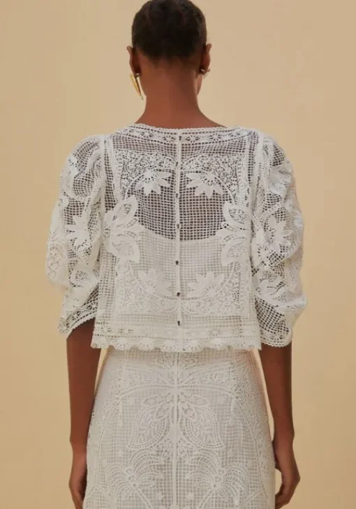 Discount Farm Rio Guipire Blouse White