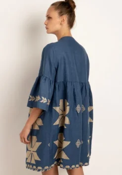 Discount Greek Archaic Kori Windmill Mini Dress Indigo