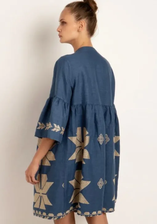 Discount Greek Archaic Kori Windmill Mini Dress Indigo
