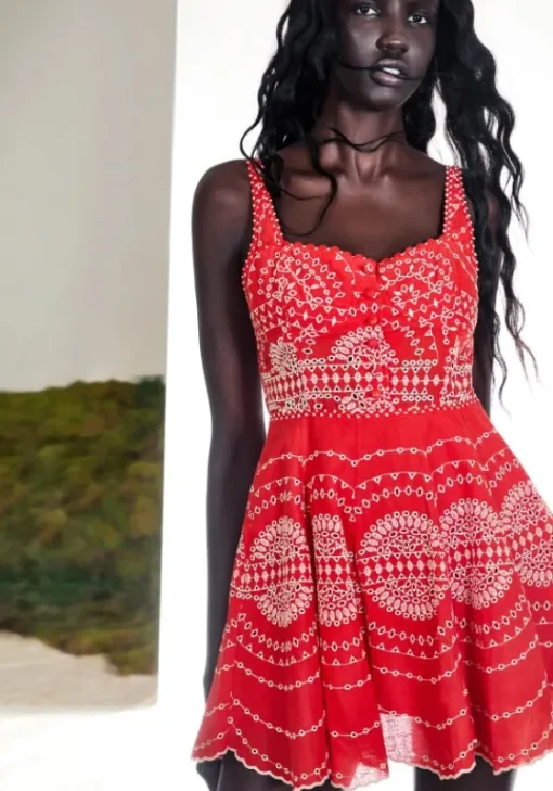 Outlet Charo Ruiz Winnie Dress Red Nelum