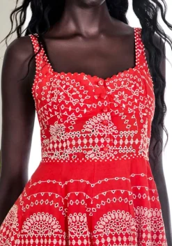 Outlet Charo Ruiz Winnie Dress Red Nelum