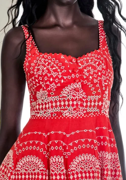 Outlet Charo Ruiz Winnie Dress Red Nelum