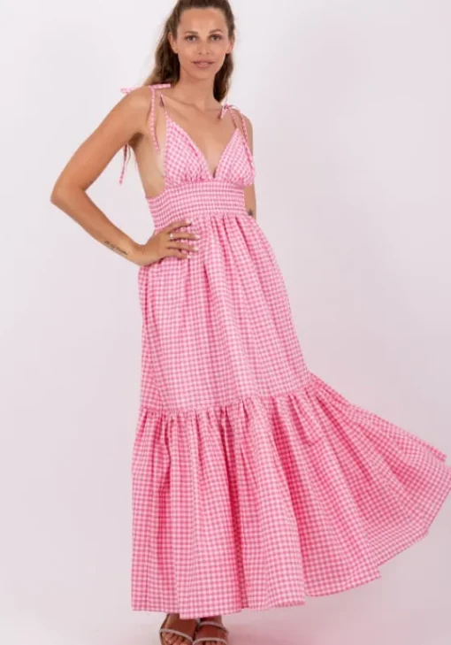 Clearance Sundress Yolanda Dress Pink Gingham