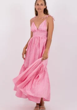 Clearance Sundress Yolanda Dress Pink Gingham