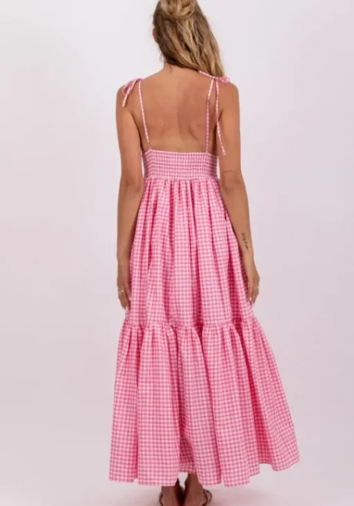 Clearance Sundress Yolanda Dress Pink Gingham