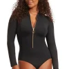 Clearance Seafolly Zipfront Surfsuit Black